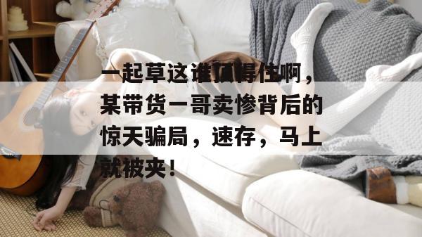一起草这谁顶得住啊,某带货一哥卖惨背后的惊天骗局,速存,马上就被夹! 第1张 一起草这谁顶得住啊,某带货一哥卖惨背后的惊天骗局,速存,马上就被夹! 第1张