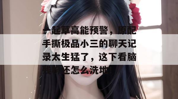 一起草高能预警,原配手撕极品小三的聊天记录太生猛了,这下看脑残粉还怎么洗地! 第1张 一起草高能预警,原配手撕极品小三的聊天记录太生猛了,这下看脑残粉还怎么洗地! 第1张